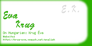 eva krug business card